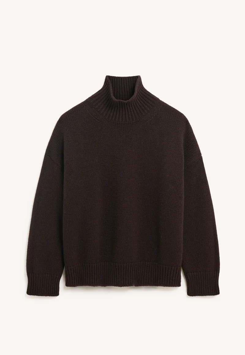 Caragh High Neck in Dark Brown