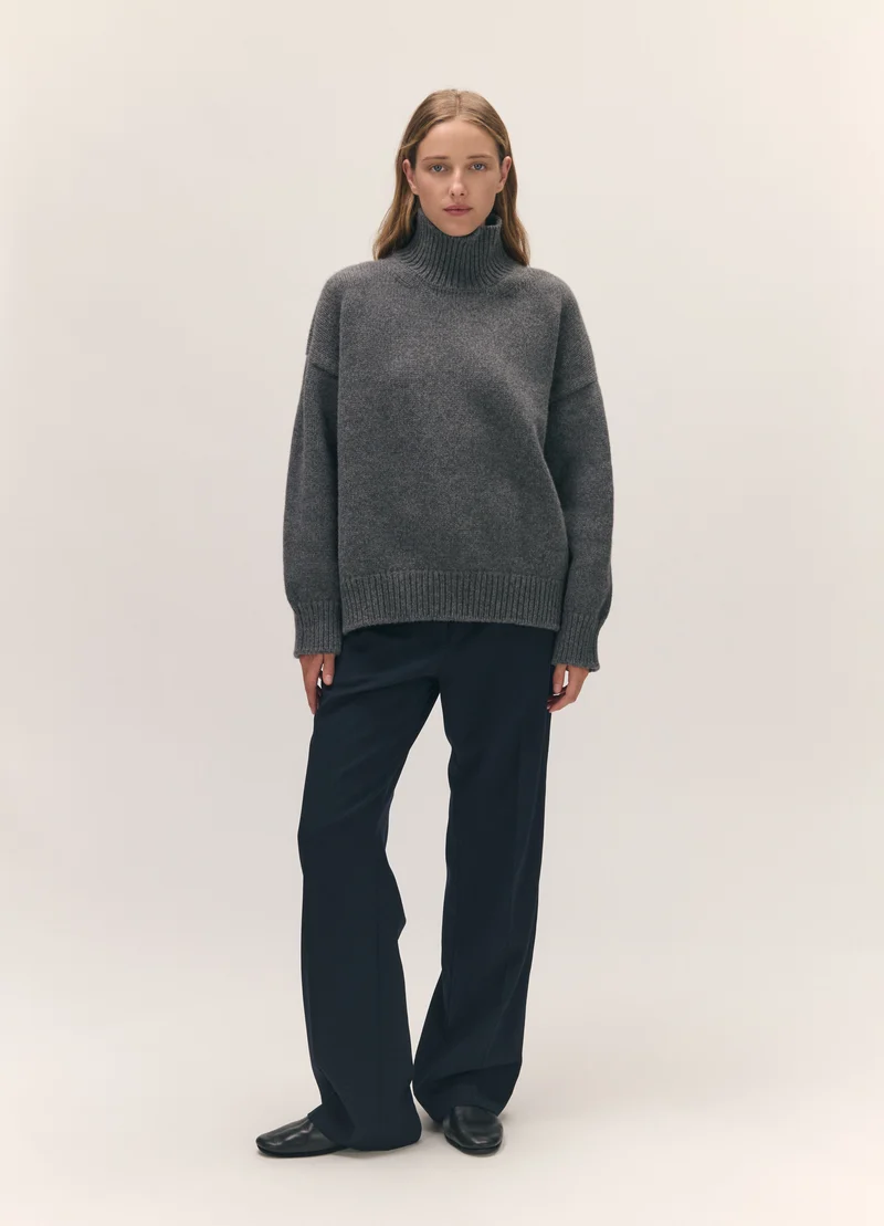 Caragh High Neck in Derby Grey