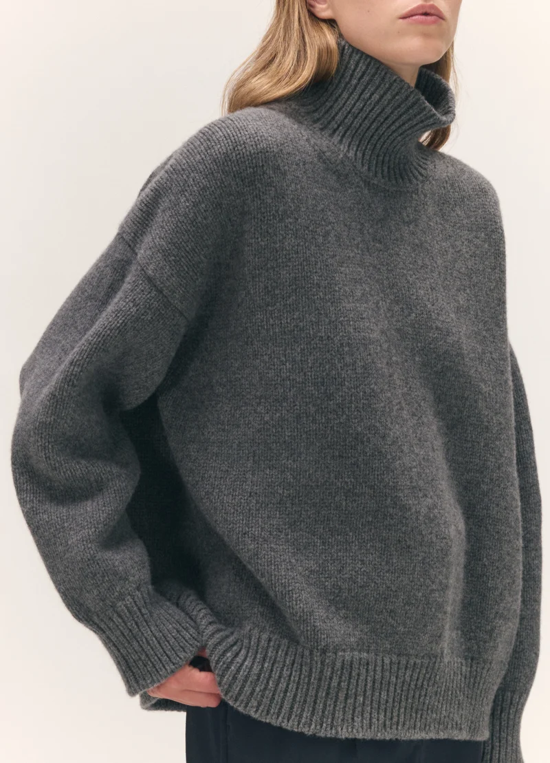 Caragh High Neck in Derby Grey
