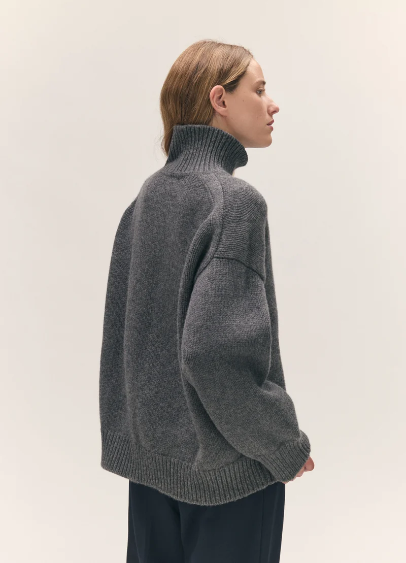 Caragh High Neck in Derby Grey