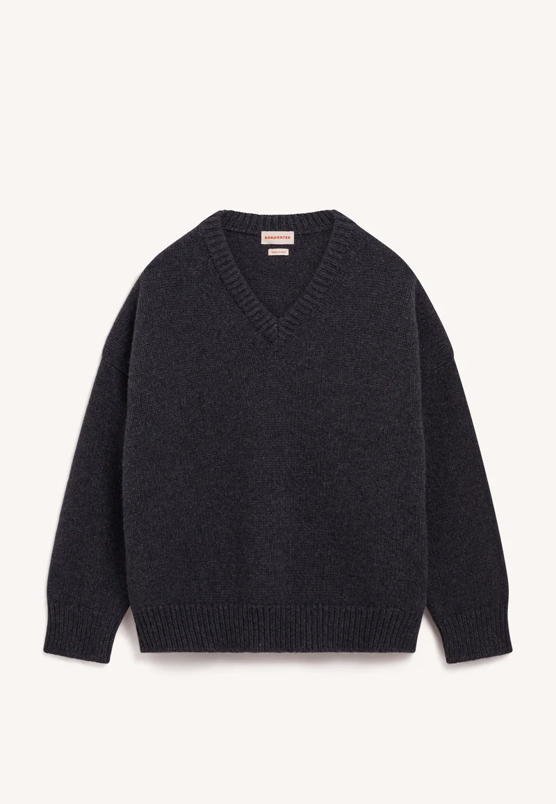 Caragh V-Neck in Charcoal