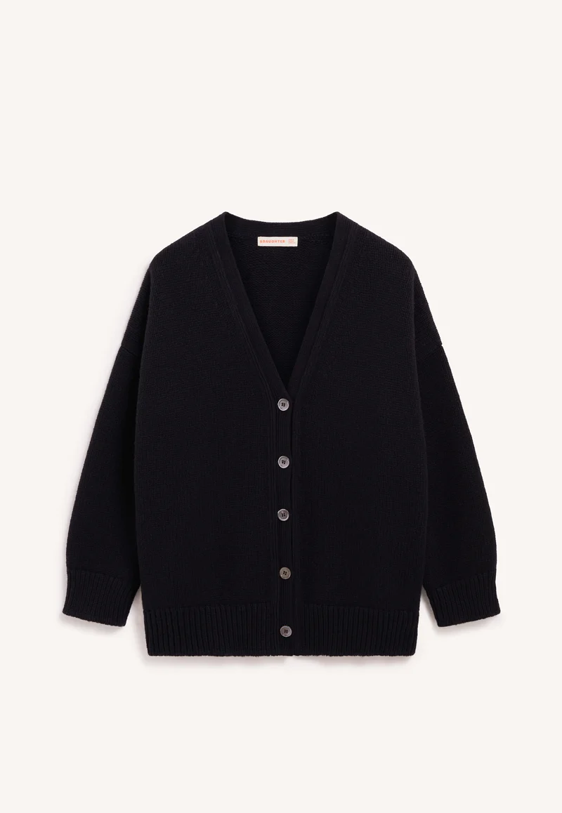 Caragh V-Cardigan in Black