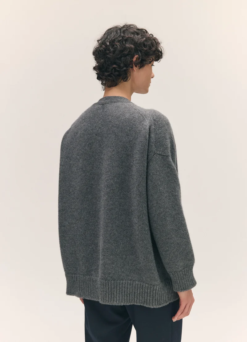 Caragh V-Cardigan in Derby Grey