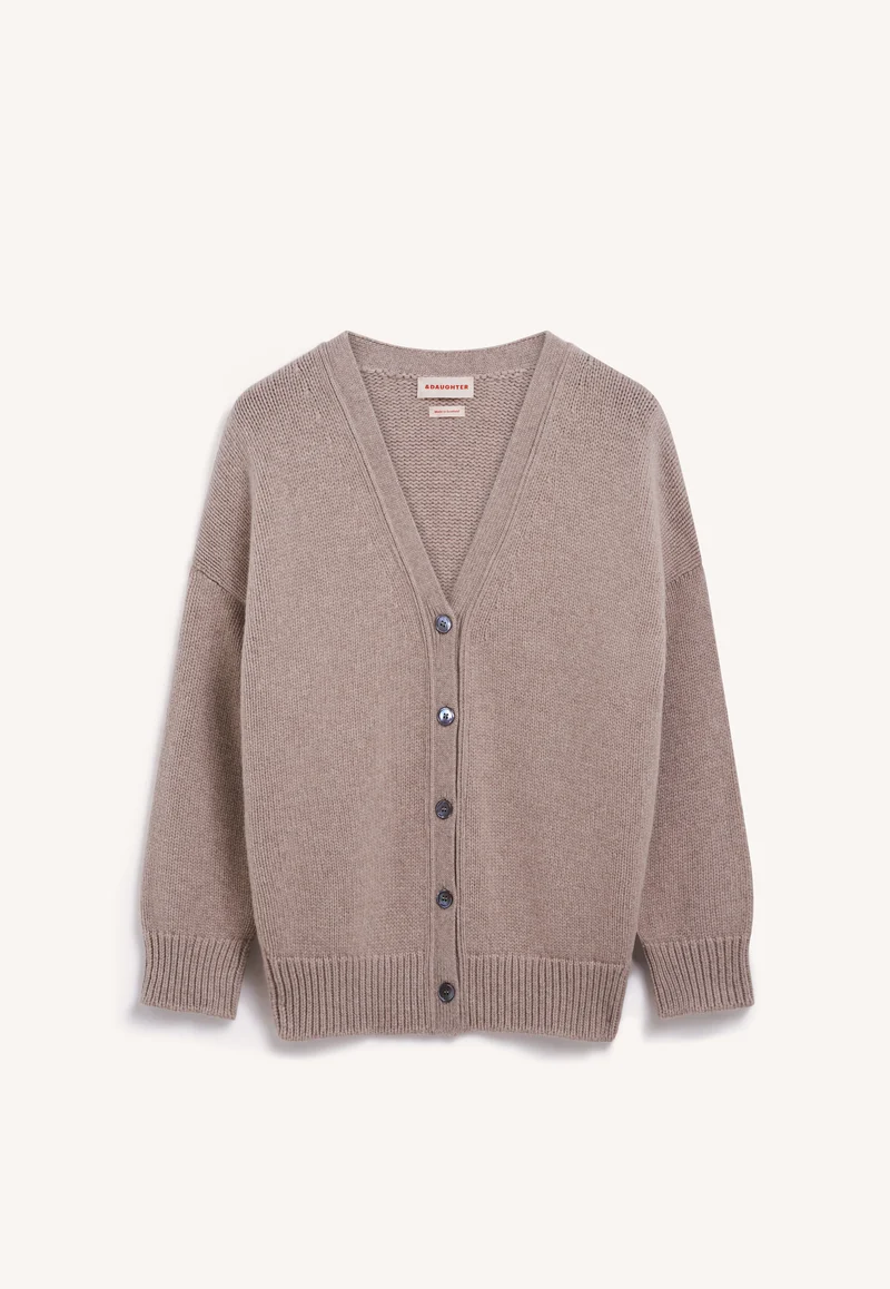 Caragh V-Cardigan in Oat