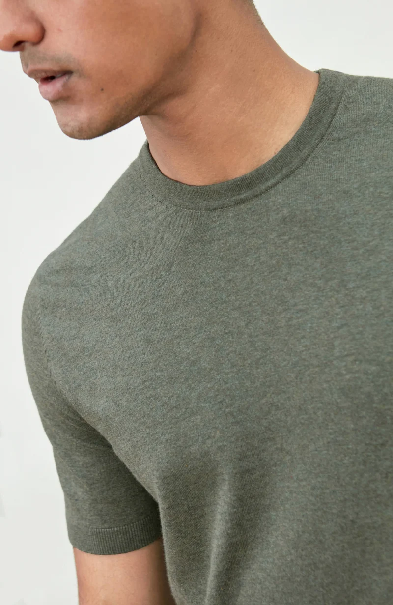 Mens Ultra Fine Cotton Short Sleeve Jumper