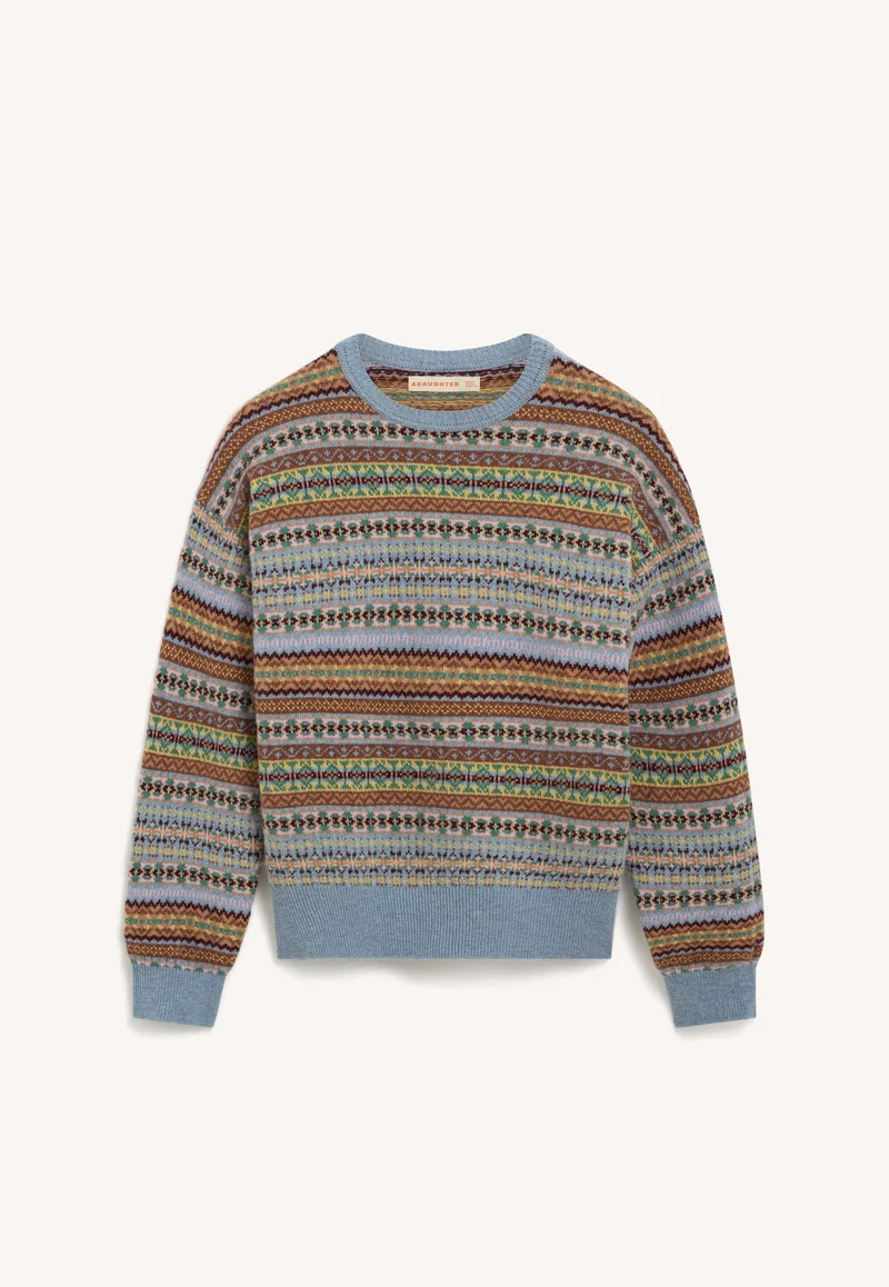 Innes Slouch Fairisle Crewneck in Vintage Multi