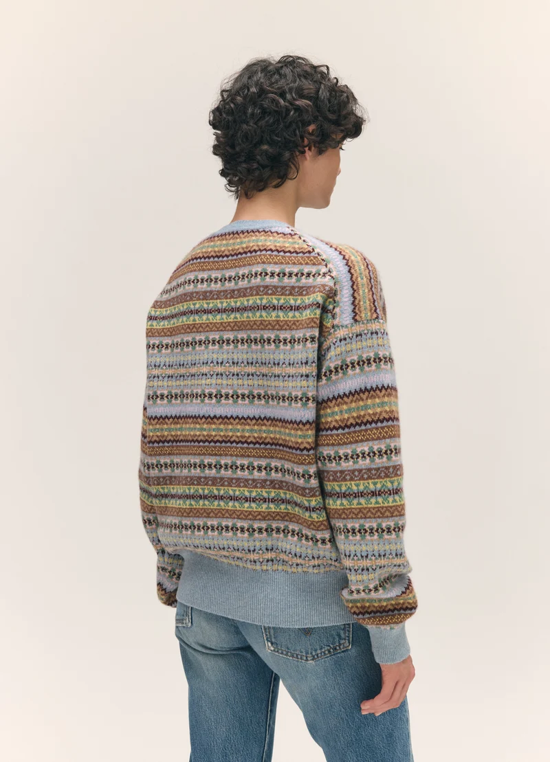Innes Slouch Fairisle Crewneck in Vintage Multi