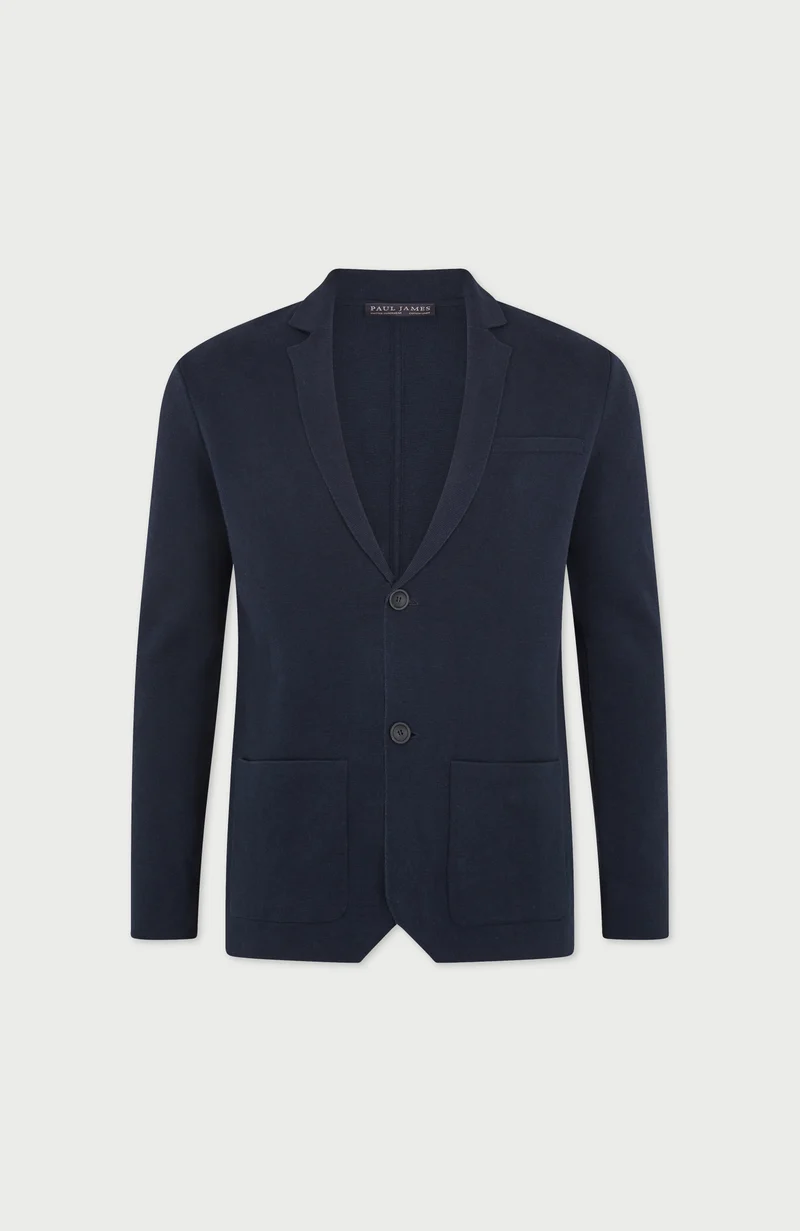 Mens Lightweight Organic Cotton Linen Knitted Blazer