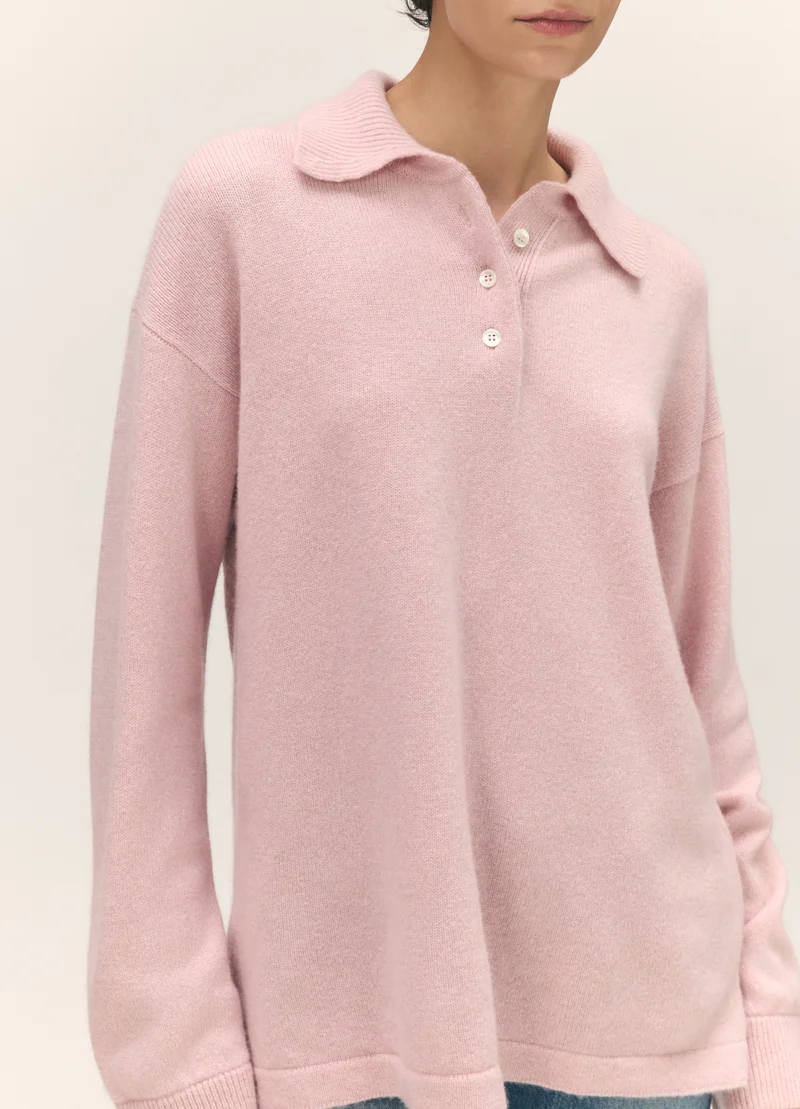 Torin Polo Shirt in Pale Pink
