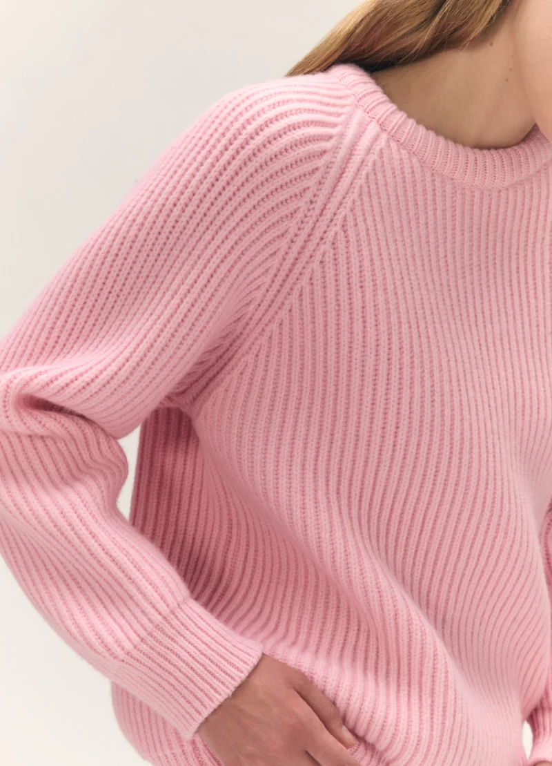 Rowan Rib Crew in Pale Pink
