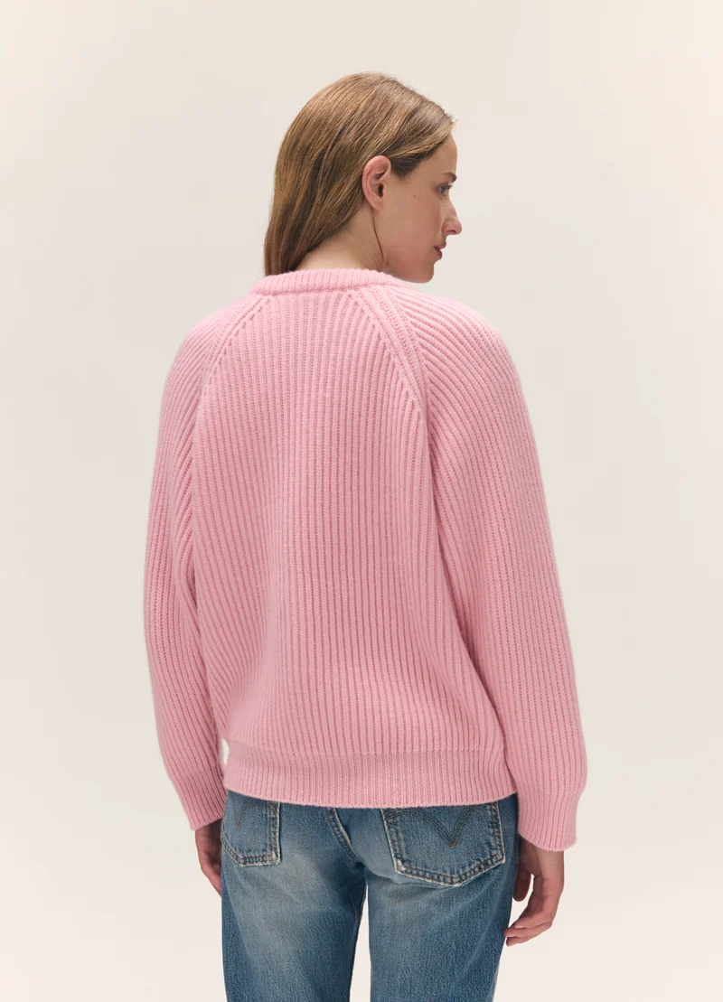 Rowan Rib Crew in Pale Pink