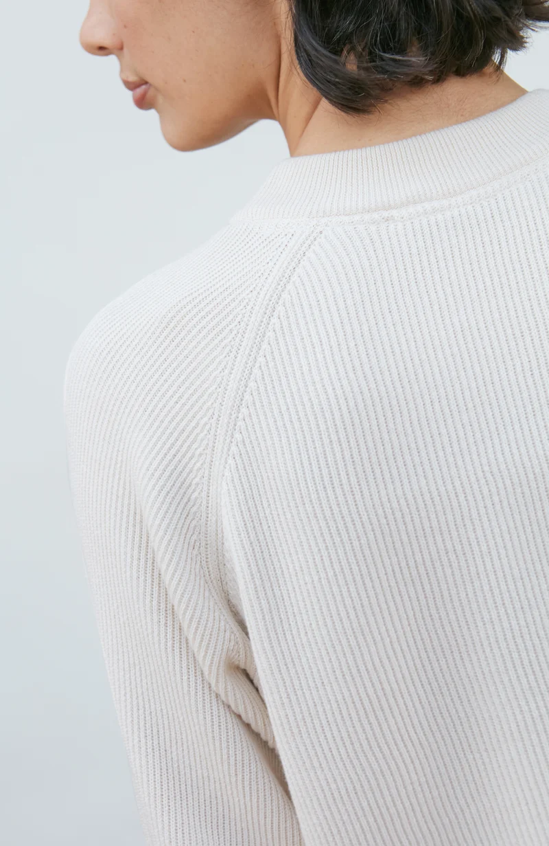 Womens Lightweight Cotton Cley Ribbed Jumper