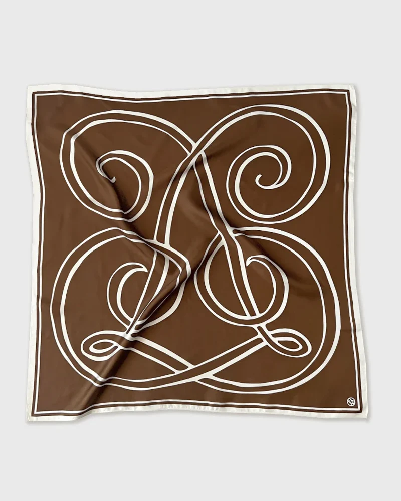 Le Scarf Monogram Scarf Milk Chocolate