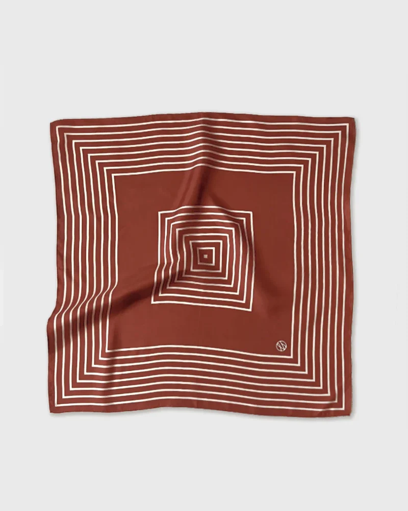Le Scarf Striped Scarf Terracotta