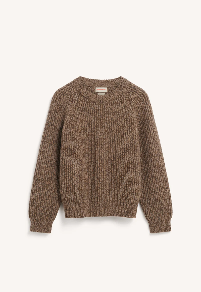 Rowan Rib Crew in Brown Marle