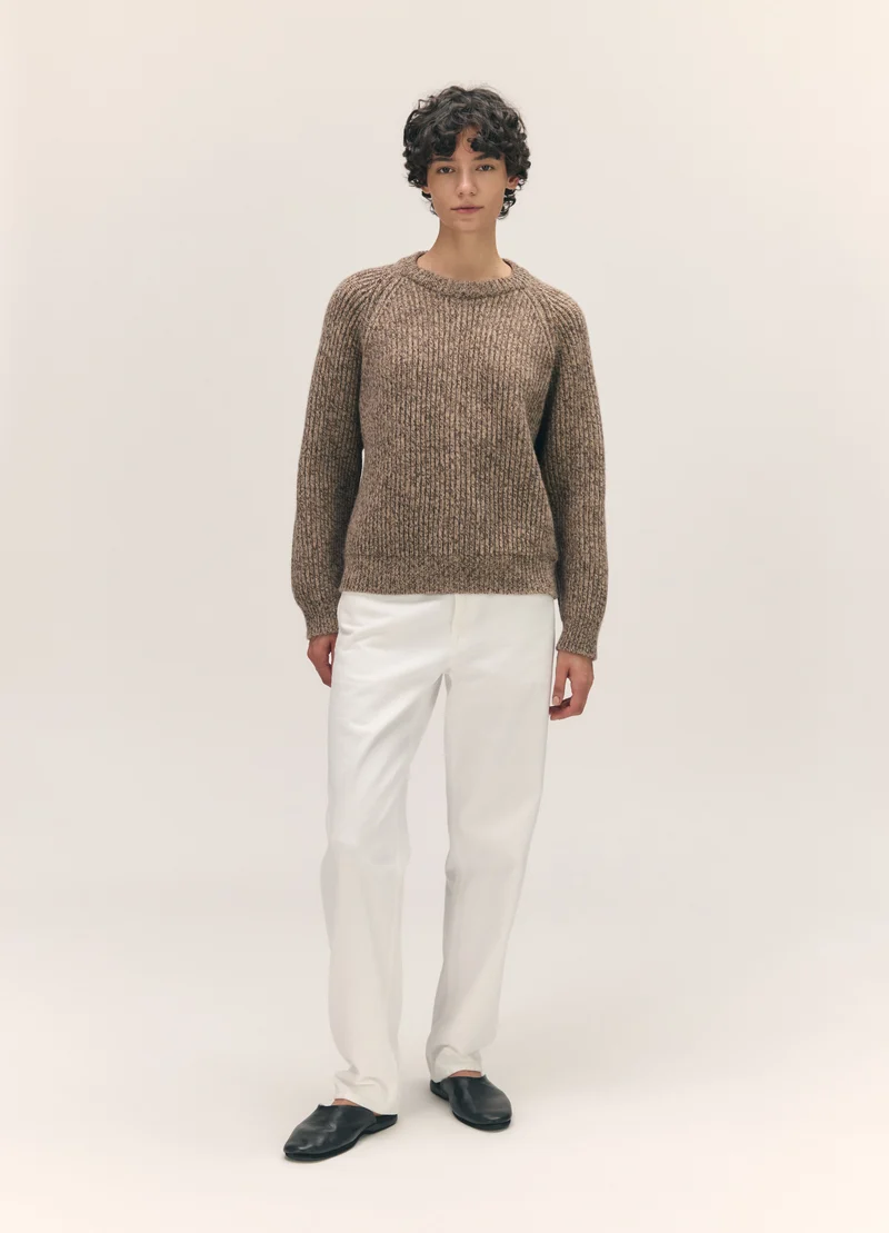 Rowan Rib Crew in Brown Marle