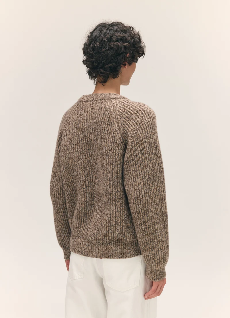 Rowan Rib Crew in Brown Marle