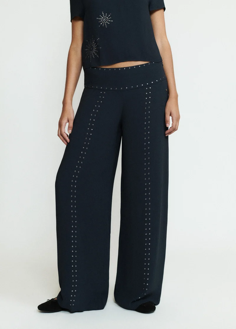 Long studded trousers