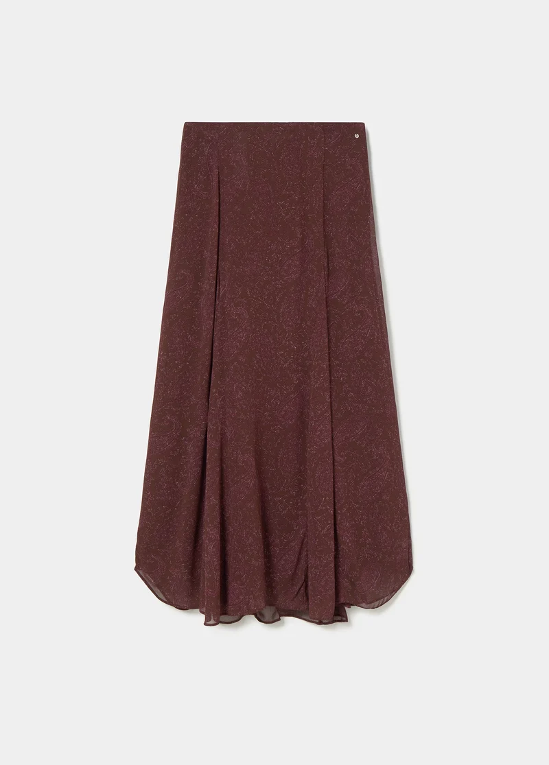 Long printed skirt