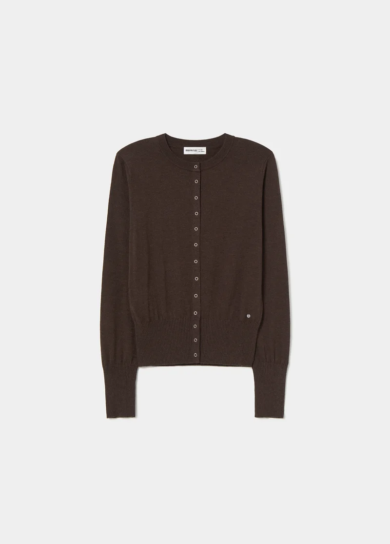 Buttoned knit jacket