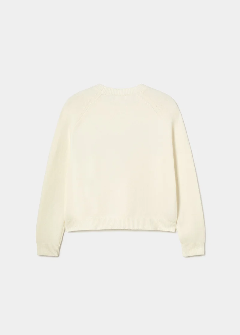 Brownie intarsia sweater