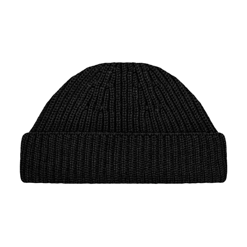 Chunky Extra Fine Merino Ribbed Beanie - Long