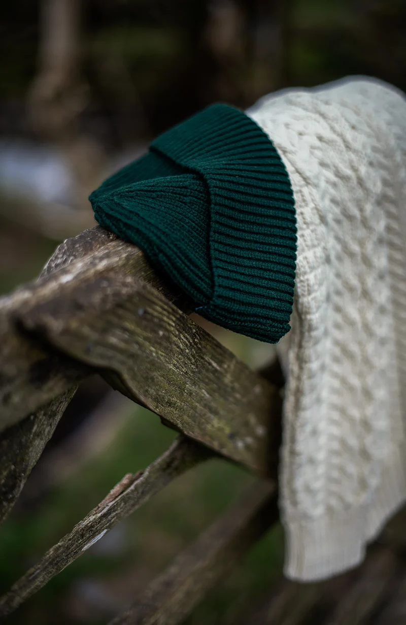 Chunky Extra Fine Merino Ribbed Beanie - Long