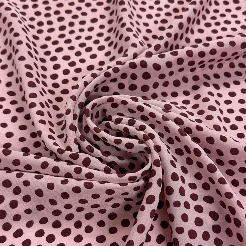 No. 2141 Seidencrepe Tupfen rosa