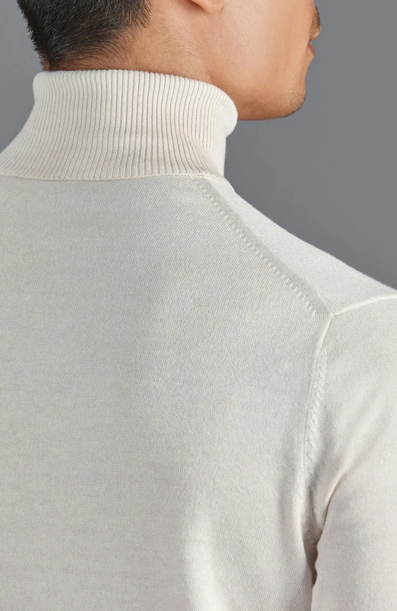 Rollkragenpullover für Herren aus 100 % ultrafeiner Baumwolle