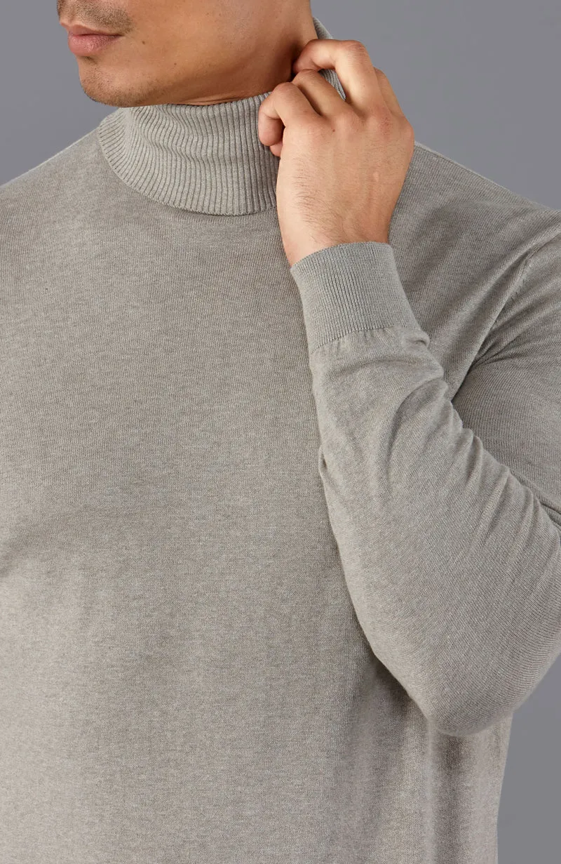 Rollkragenpullover für Herren aus 100 % ultrafeiner Baumwolle