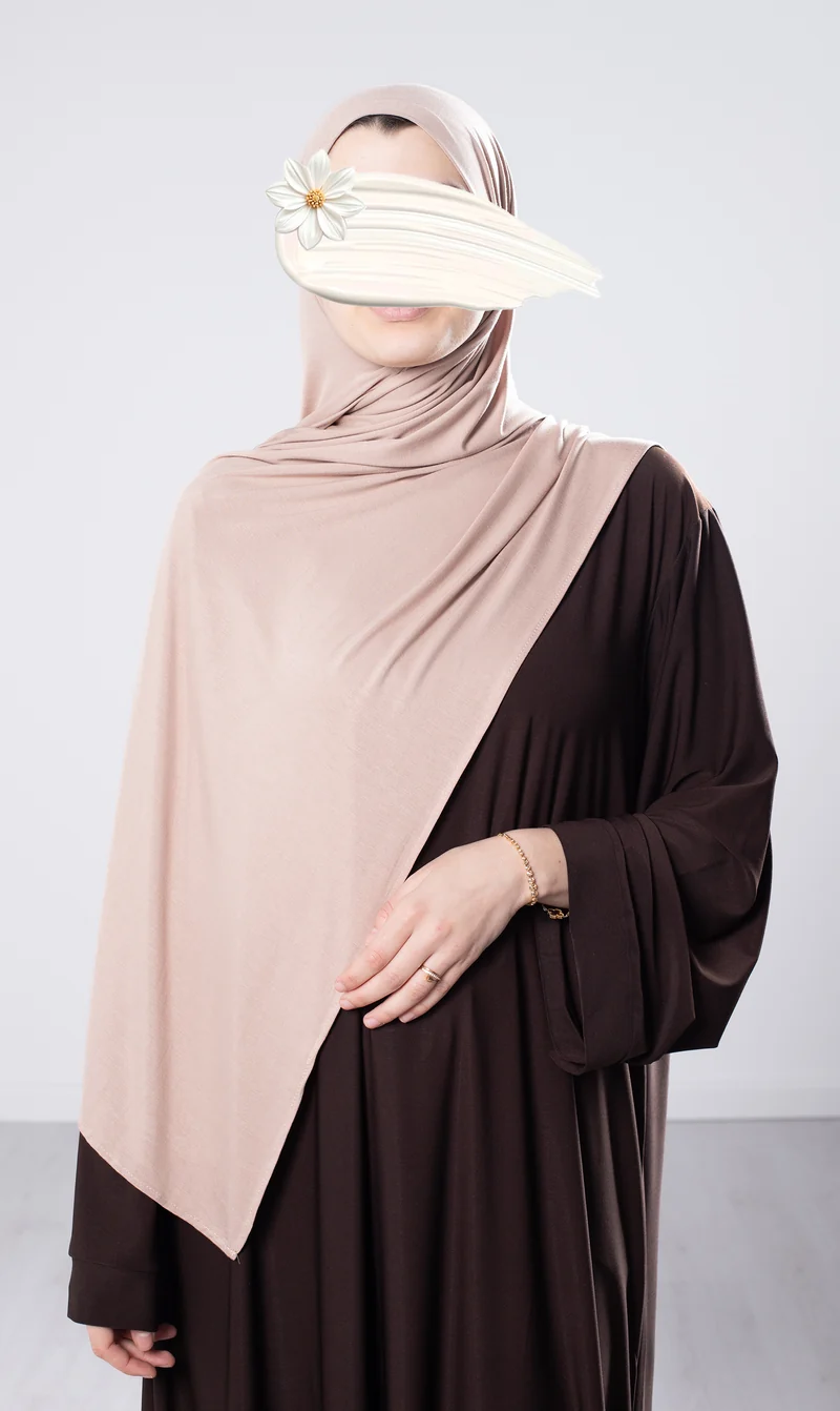 Premium-Schal aus Modal-Baumwolle – Helltaupe