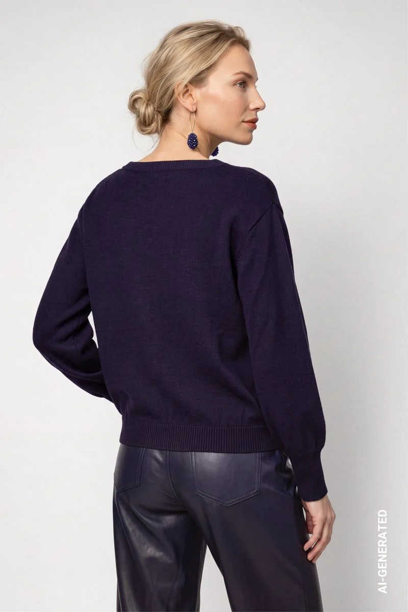 Strickpullover mit Schmuckapplikationen
