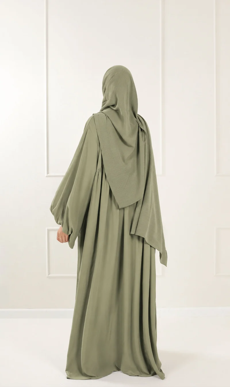 Jilbab Soumaya Ballonärmel - Salbei