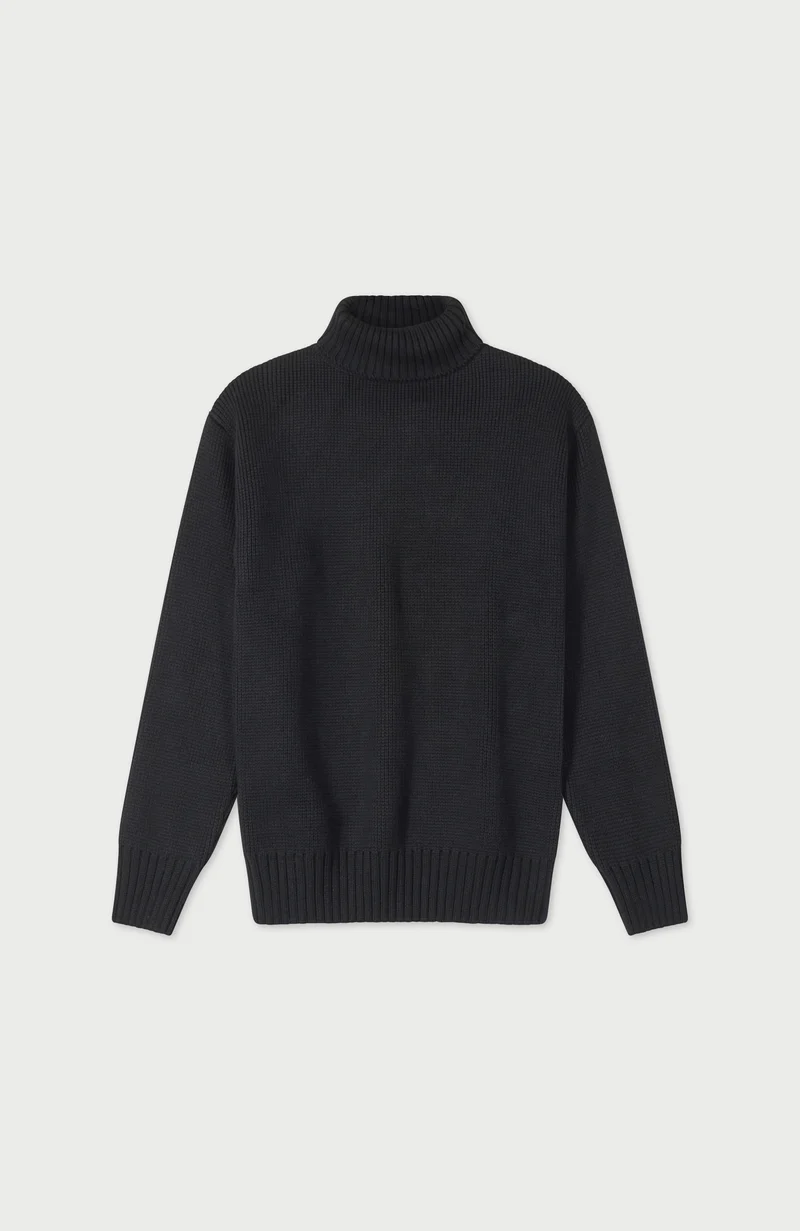 Schwerer Damen-Rollkragenpullover „Submariner“ aus reiner Baumwolle