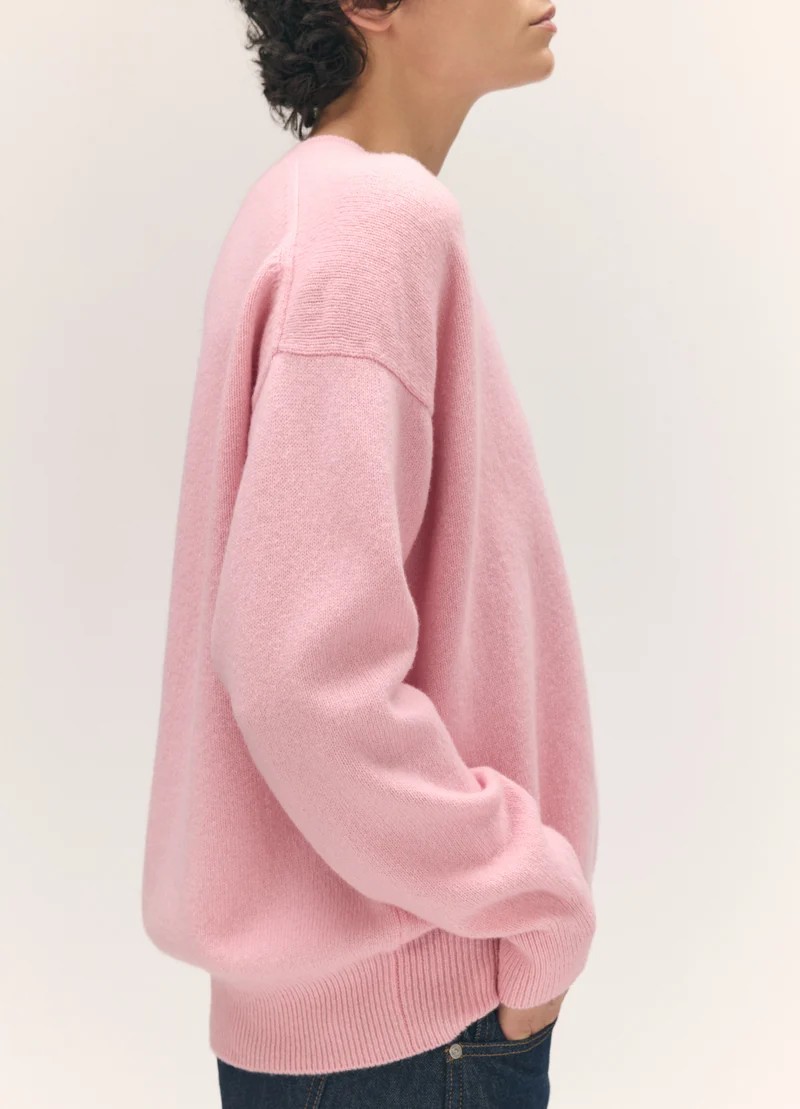 Innes Slouch Crewneck in Pale Pink