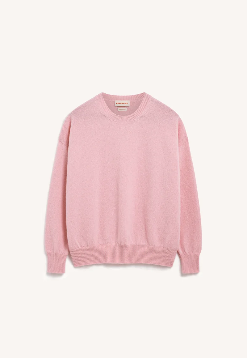 Innes Slouch Crewneck in Pale Pink
