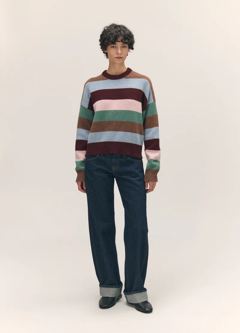 Sora Crewneck in Multistripe