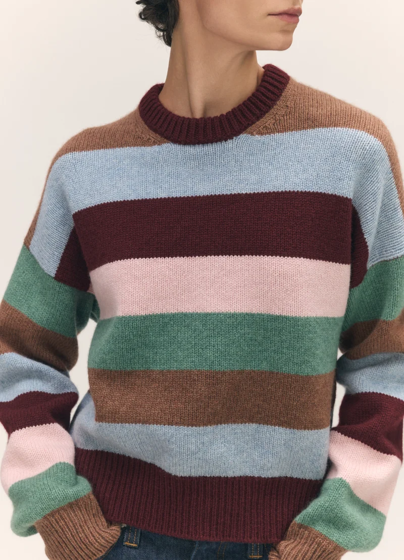 Sora Crewneck in Multistripe