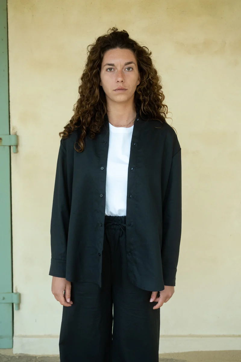 Leinen-Mix Hemd Brisa Dunkelblau