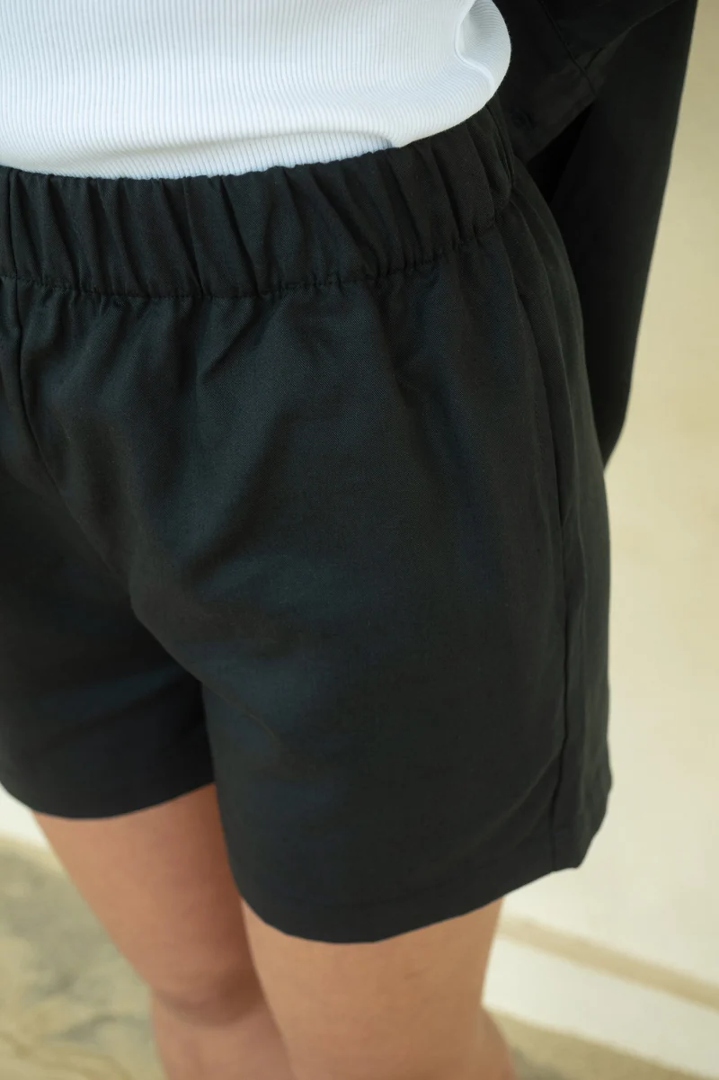 Leinen-Mix Shorts Luma Dunkelblau
