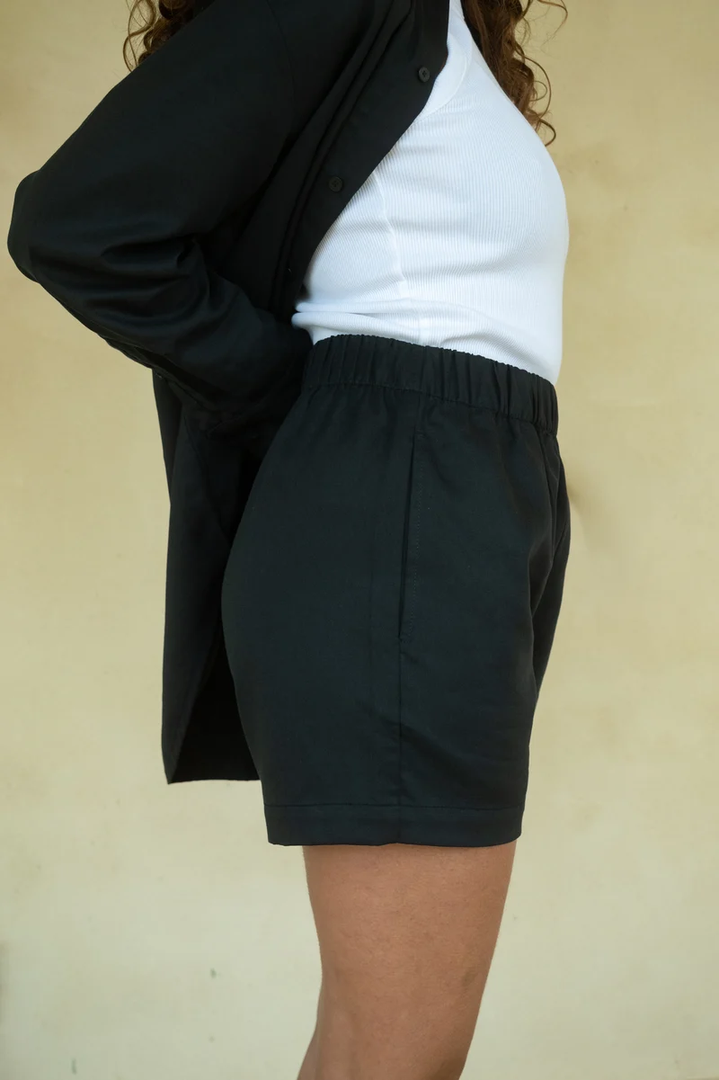 Leinen-Mix Shorts Luma Dunkelblau