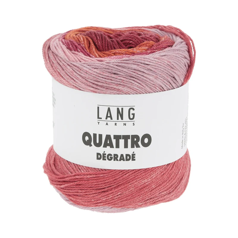 Lang Yarns Quattro Dégradé 0002 Fuchsia/Rot/Rosa