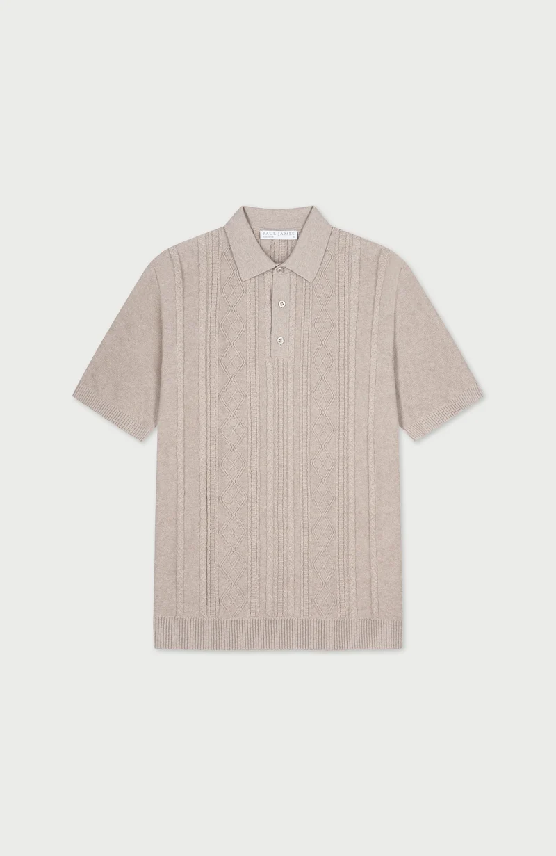 Mens Midweight Cotton Fishermans Polo Shirt