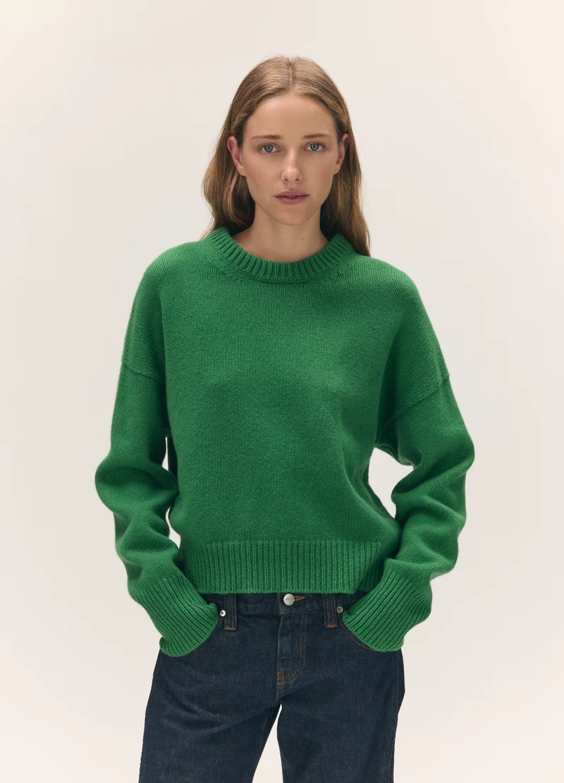 Sora Crewneck in Pagoda Green