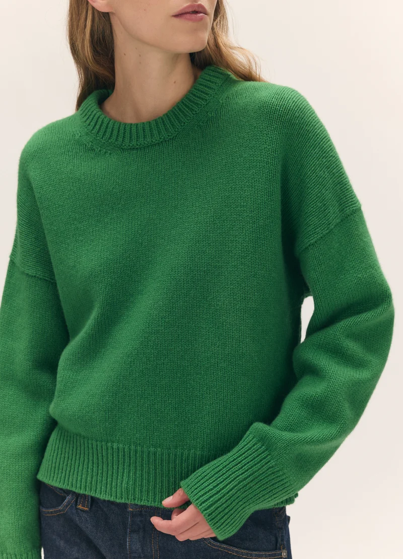 Sora Crewneck in Pagoda Green