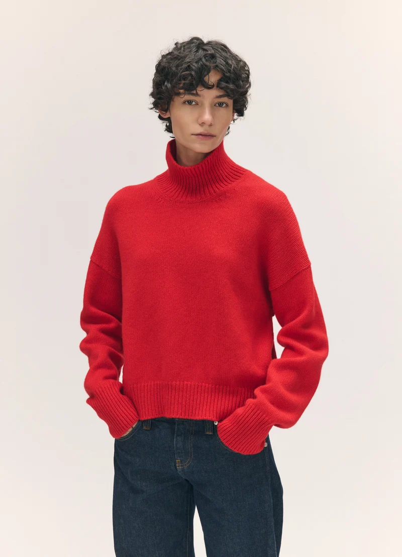 Sora High Neck in Poppy Red