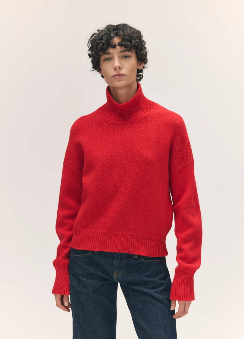 Sora High Neck in Poppy Red