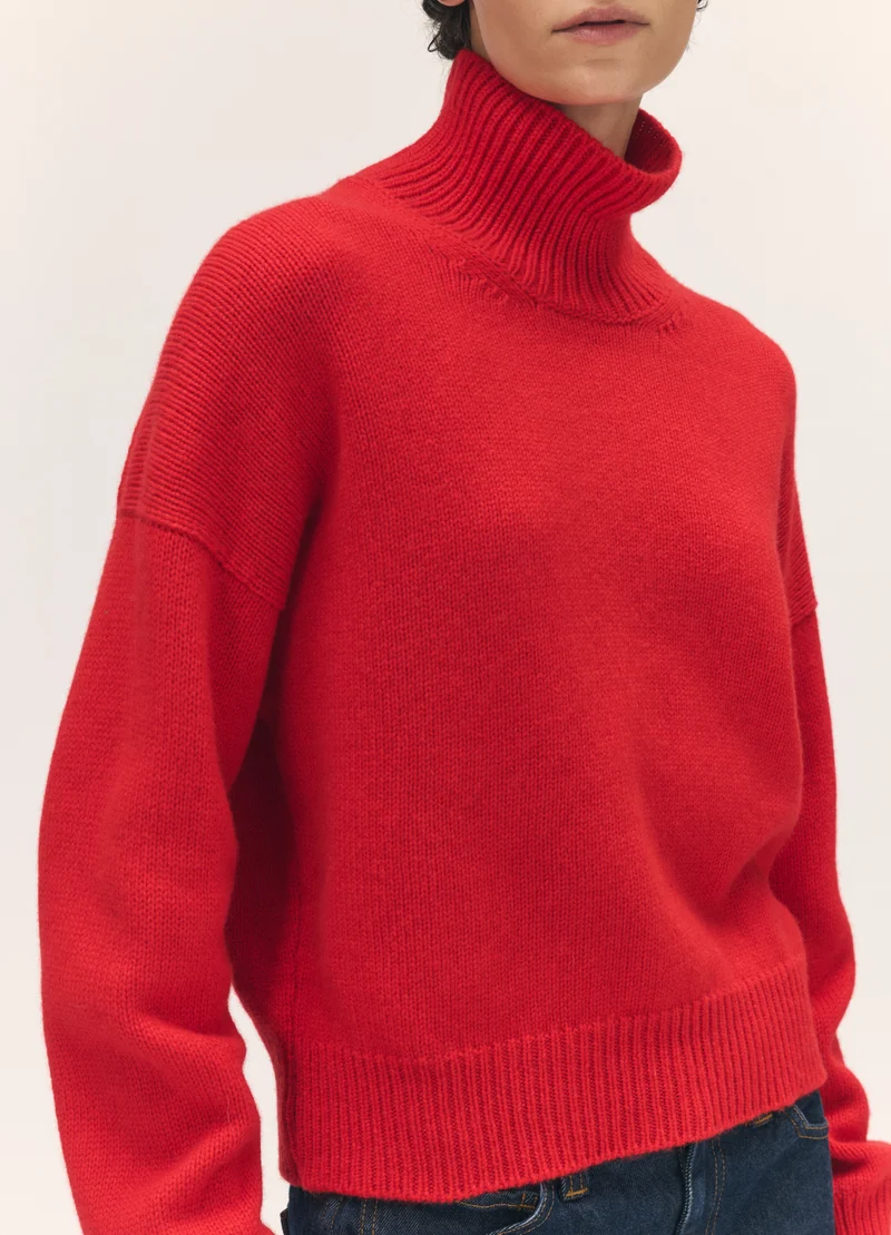 Sora High Neck in Poppy Red