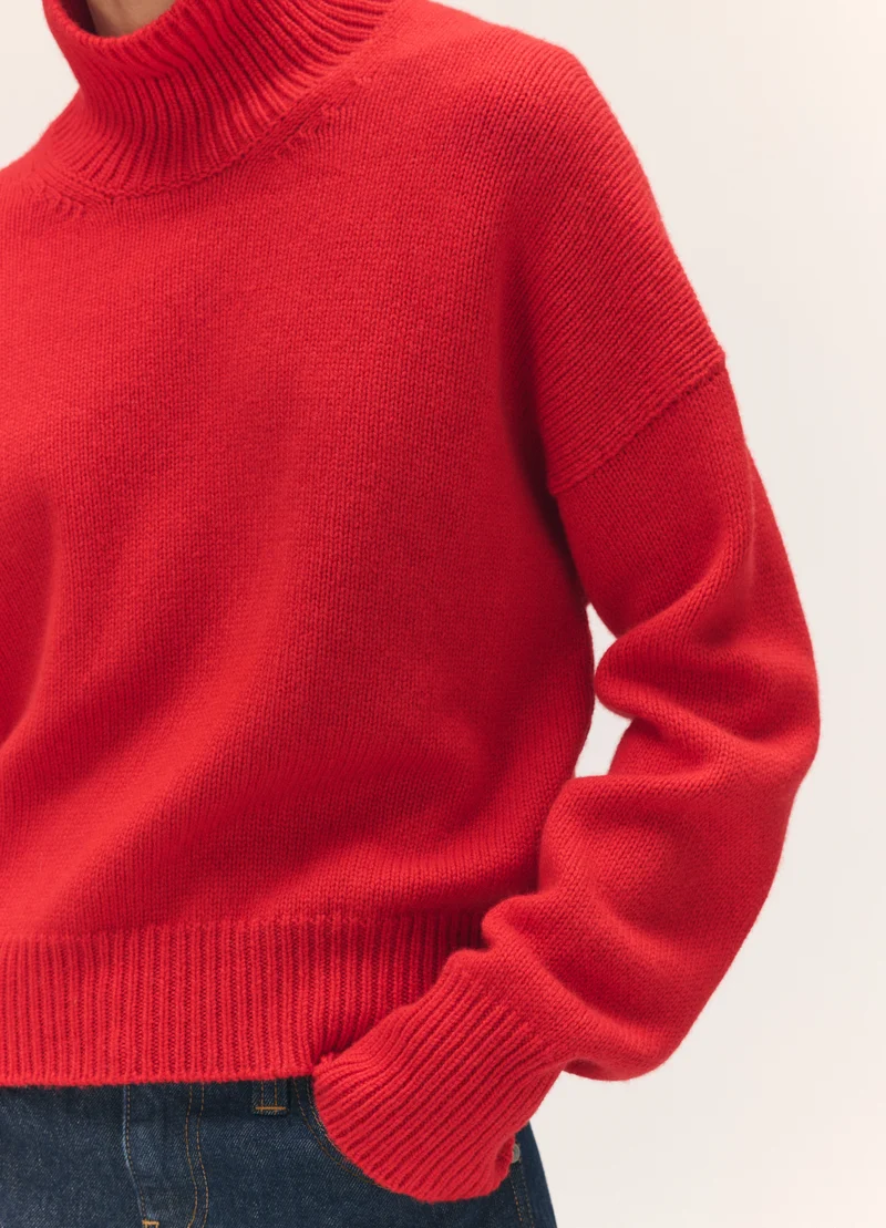 Sora High Neck in Poppy Red