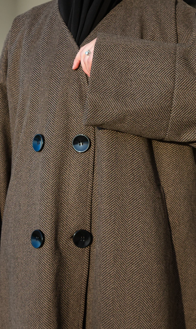 IYSI Mantel HEBA II Autmun Taupe - Modest Couture
